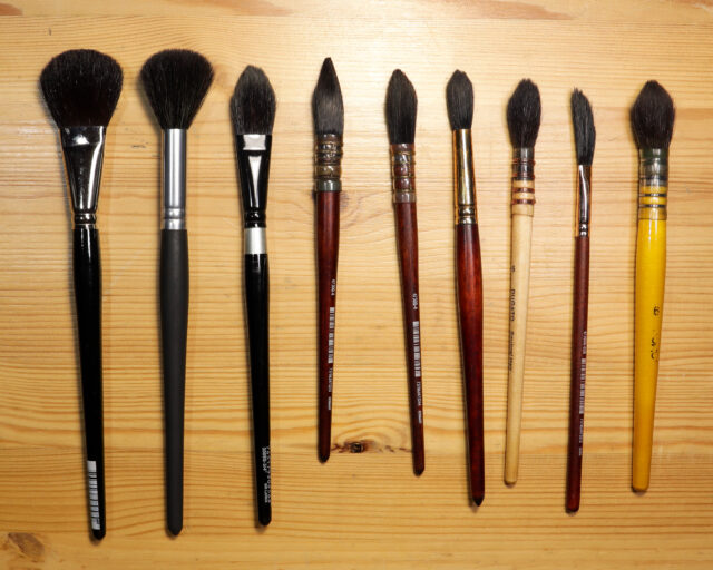 Squirrel Hair Watercolor Brushes