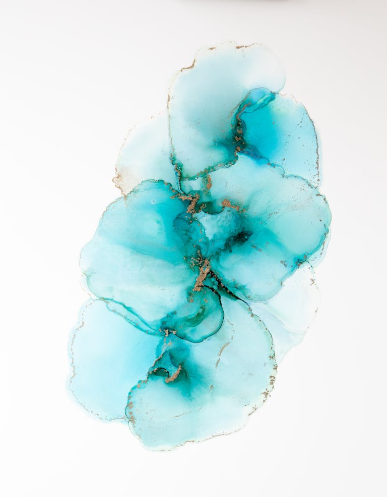 turquoise wash in watercolor